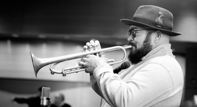 Charlie Sepulveda playing trumpet