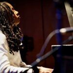 G S L (Gayelynn Sequoia Laura) at piano
