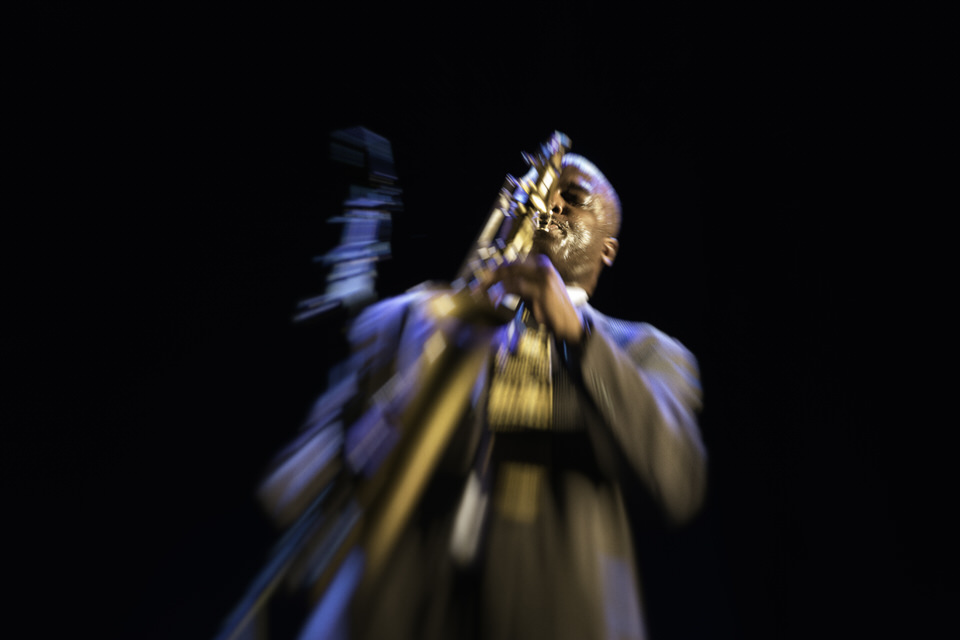 James Carter playing sax