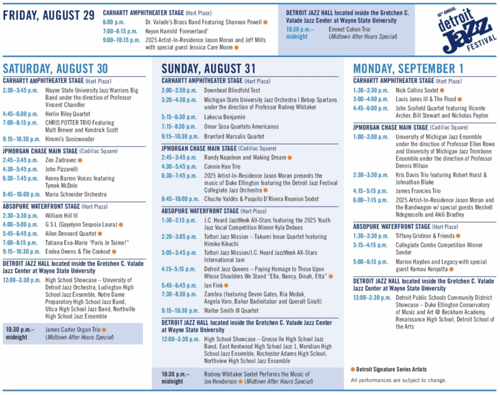 DJFF 2025 schedule - updated August 15th 2025