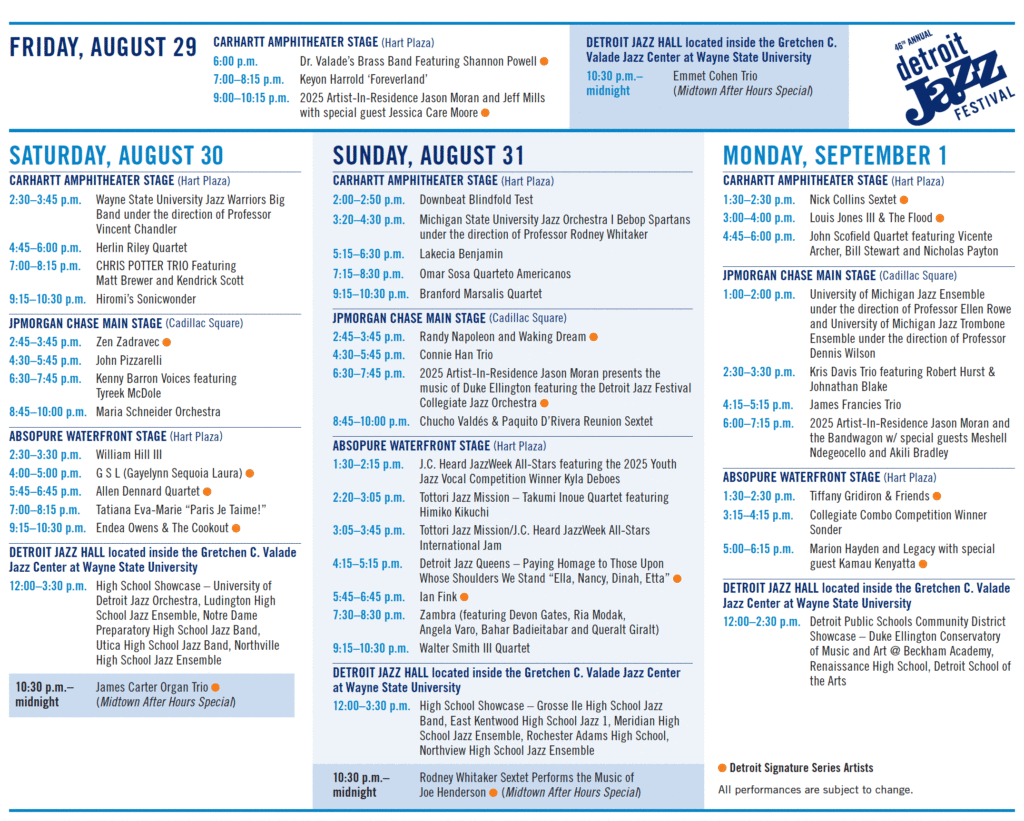 DJFF 2025 schedule - updated August 15th 2025