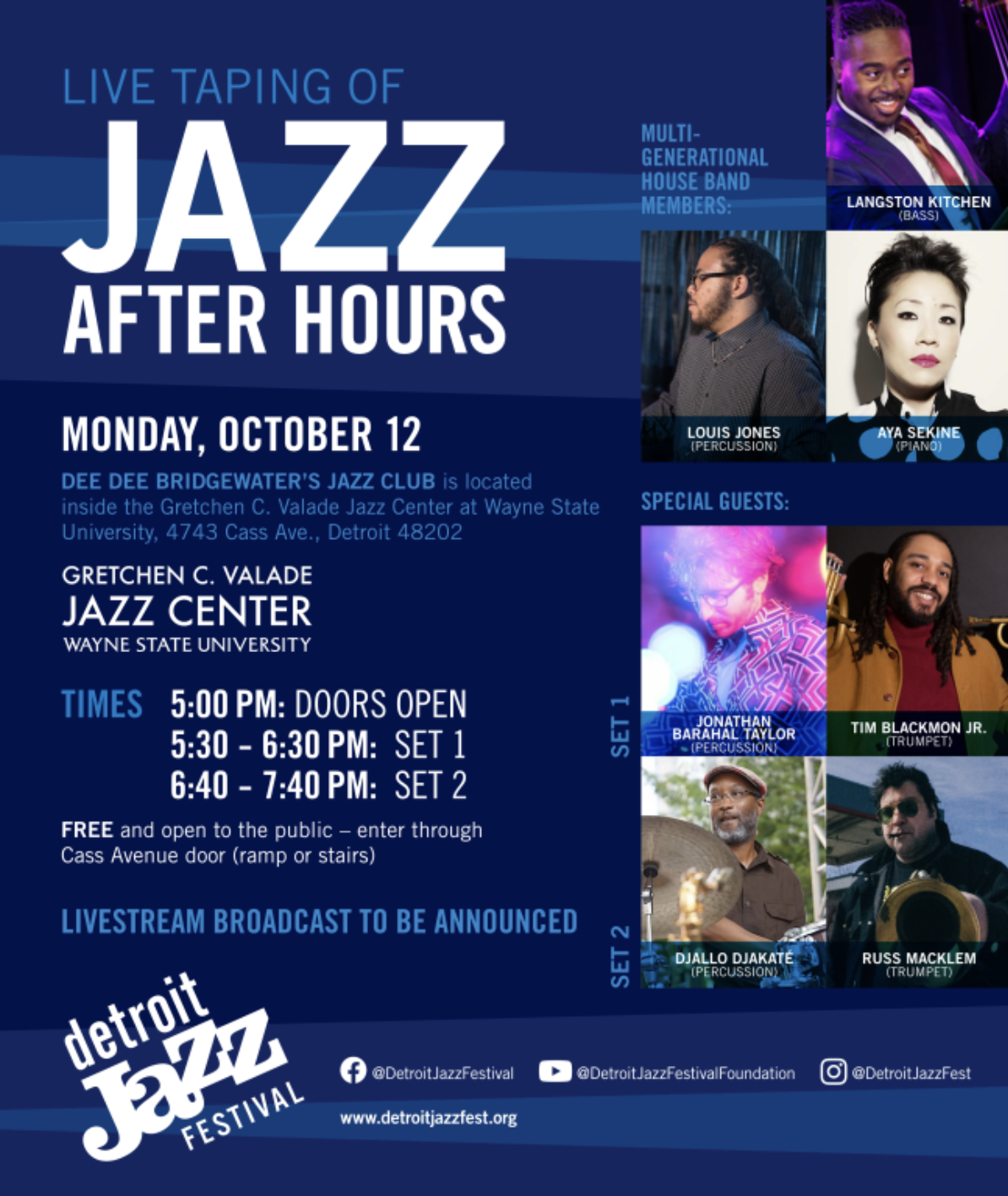 Live Taping of Jazz After Hours October 12 2026